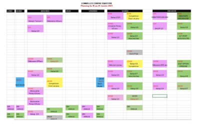 Planning 1er Février au 7 Février