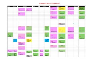 Planning 8 au 14 février