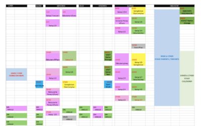 Planning 5 au 11 avril