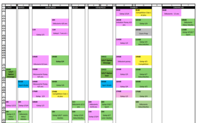 Planning du 7 au 13 juin