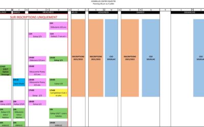 Planning du 28 juin au 4 juillet