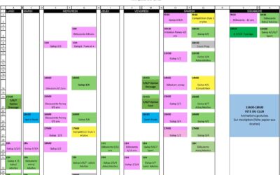 Planning du 21 au 27 juin